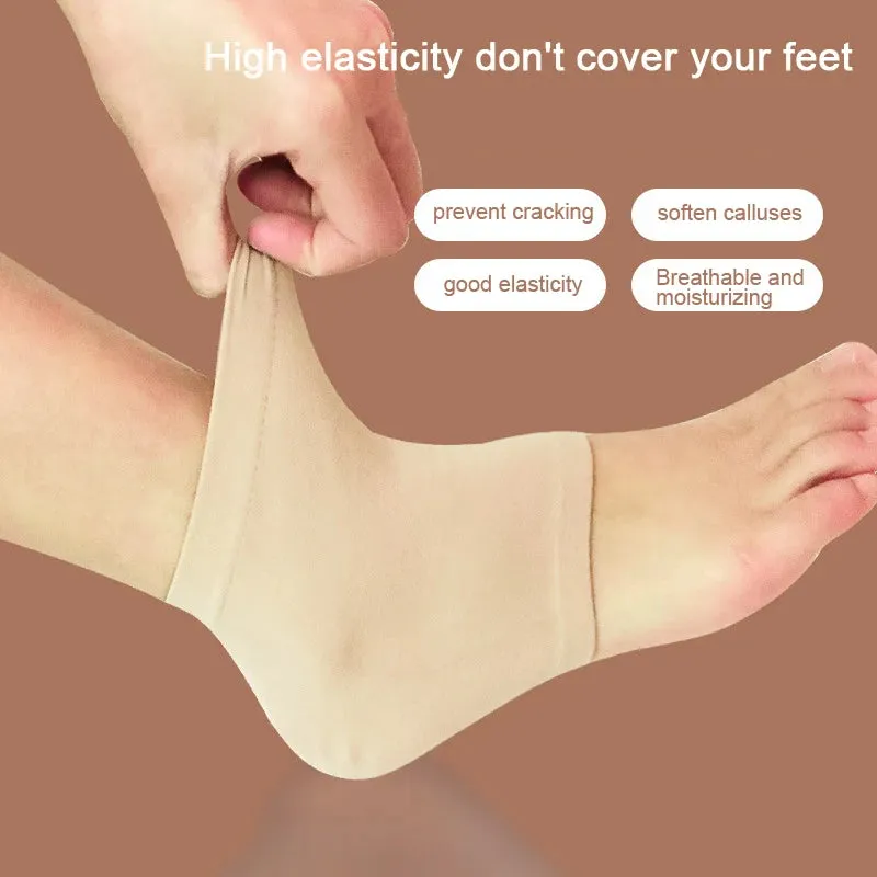 1 Pairs Moisturizing Silicone Gel Heel Socks for Dry Hard Cracked Skin