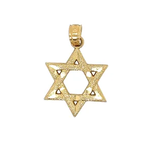 14K Gold Elegant Star Of David Pendant