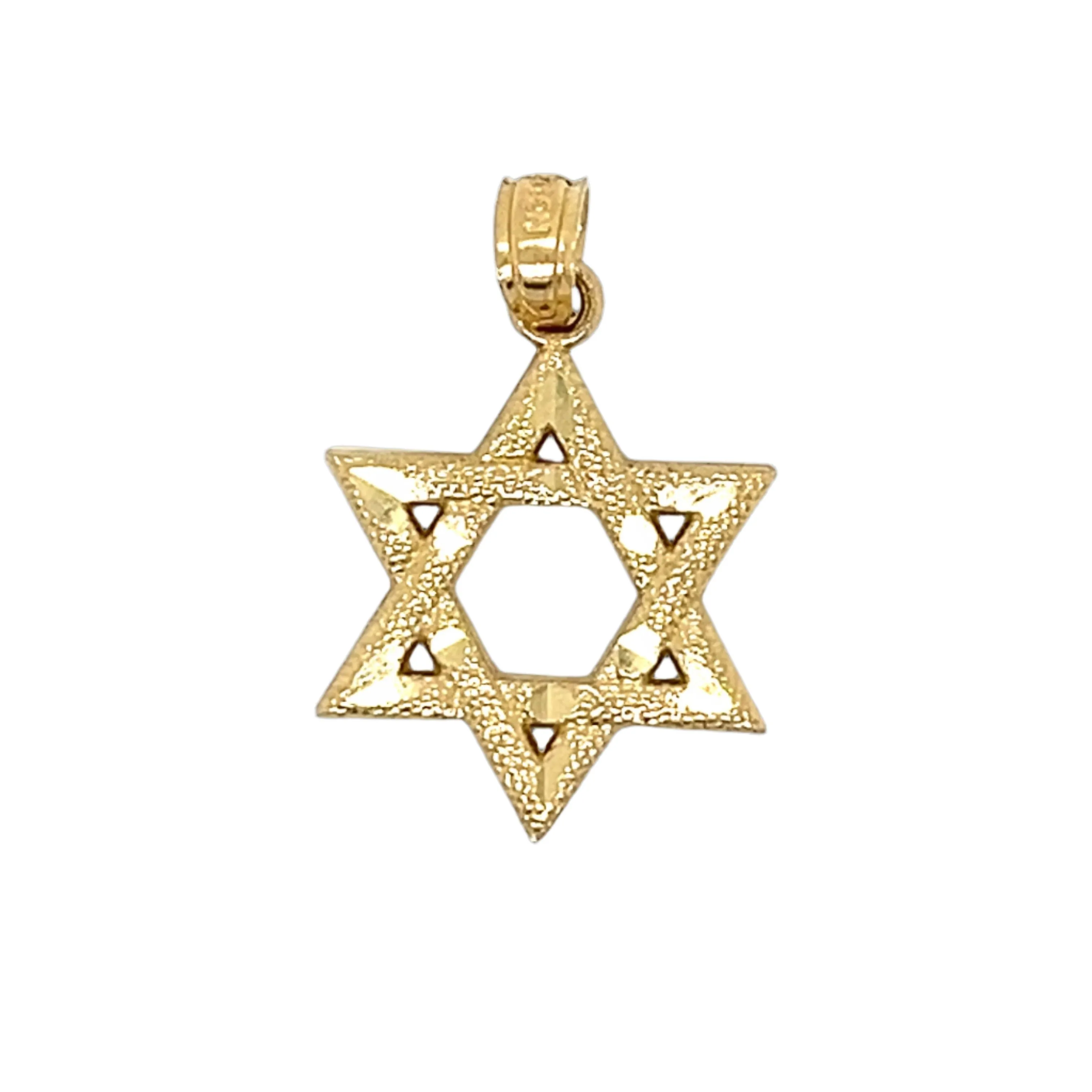 14K Gold Elegant Star Of David Pendant