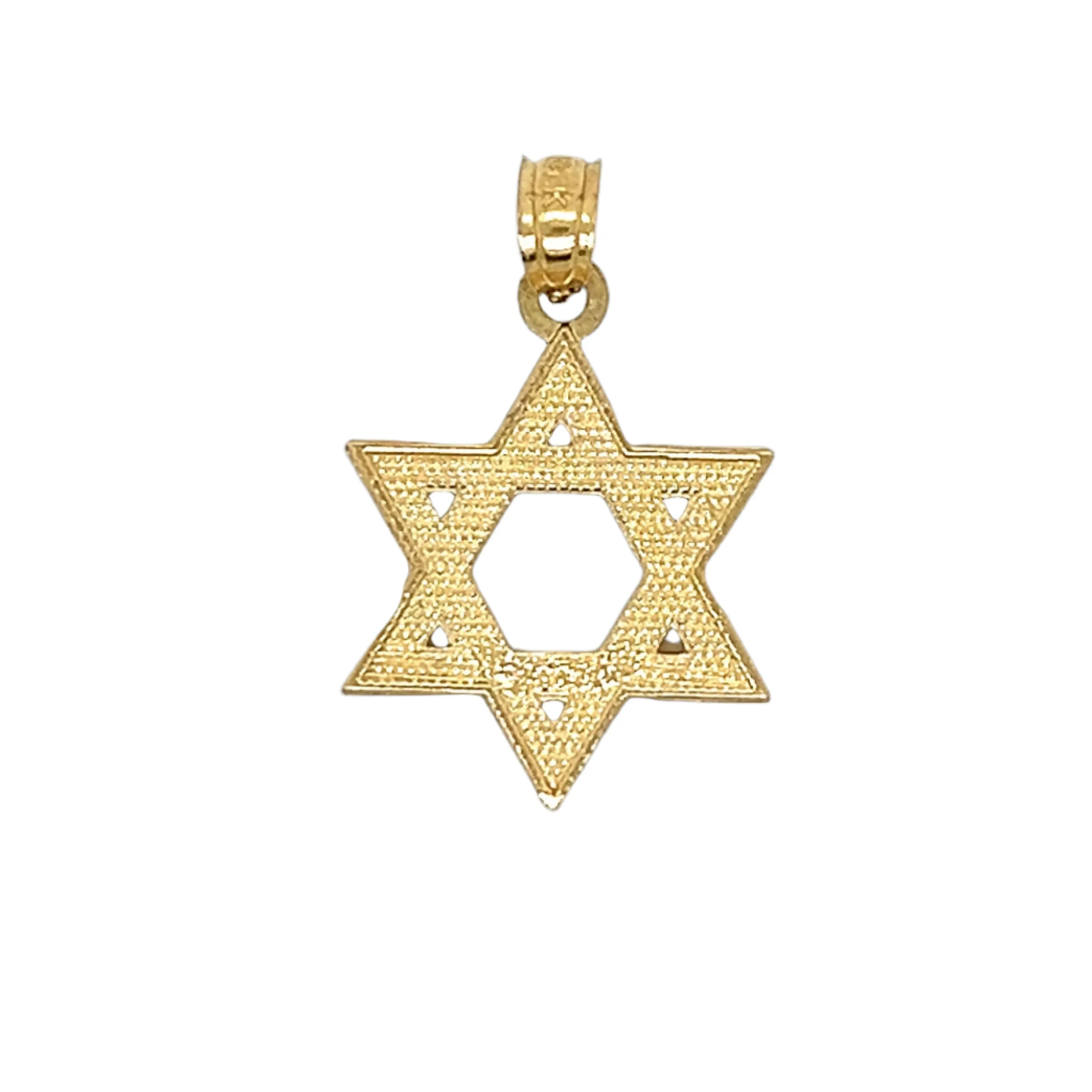 14K Gold Elegant Star Of David Pendant
