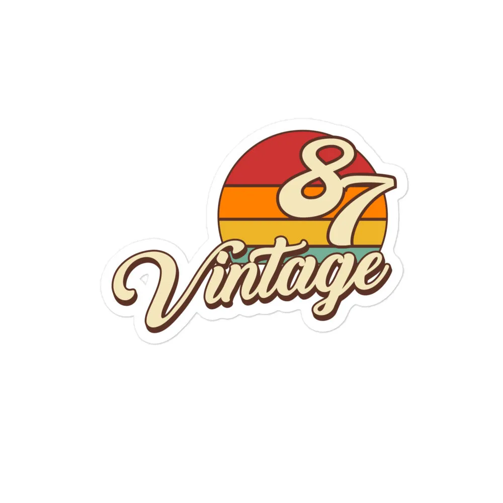 87 - Vintage Sunset 1987 Vinyl Stickers