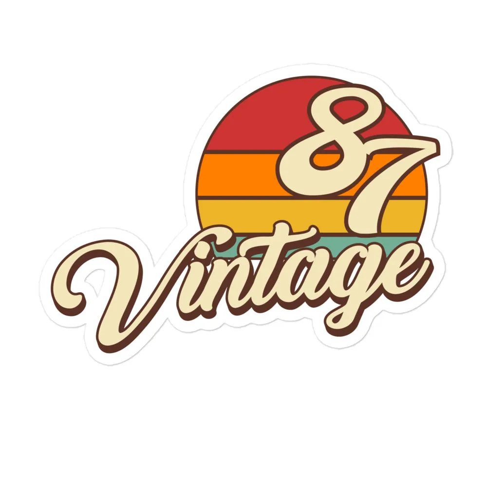87 - Vintage Sunset 1987 Vinyl Stickers