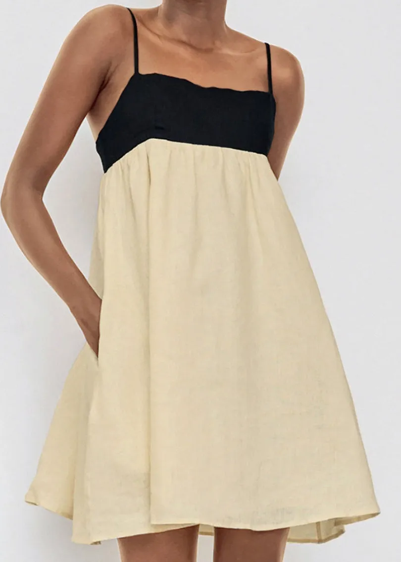 Adele - Two-Tone A-Line Mini Dress