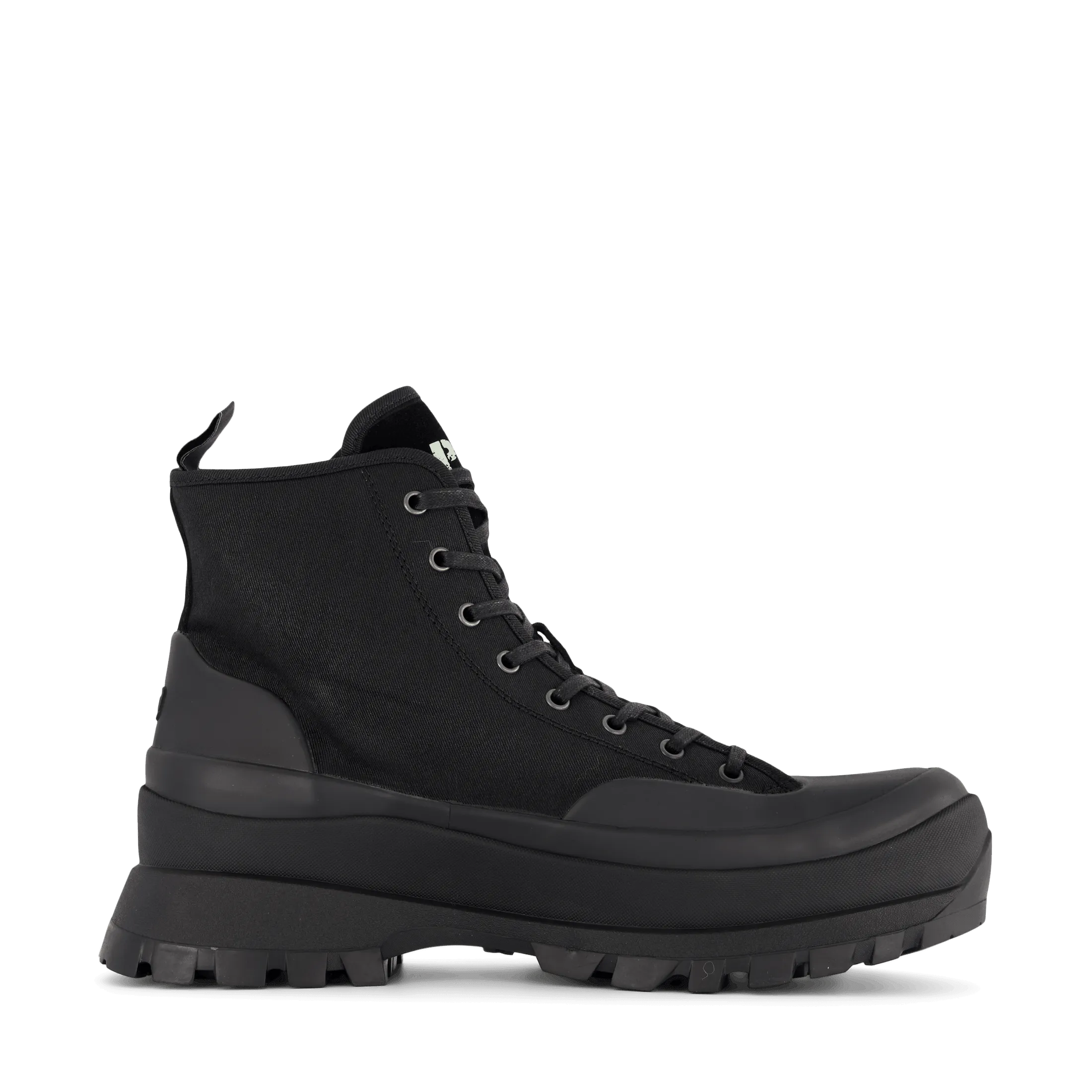 Armin Waxed Twill Trainer Boot Black