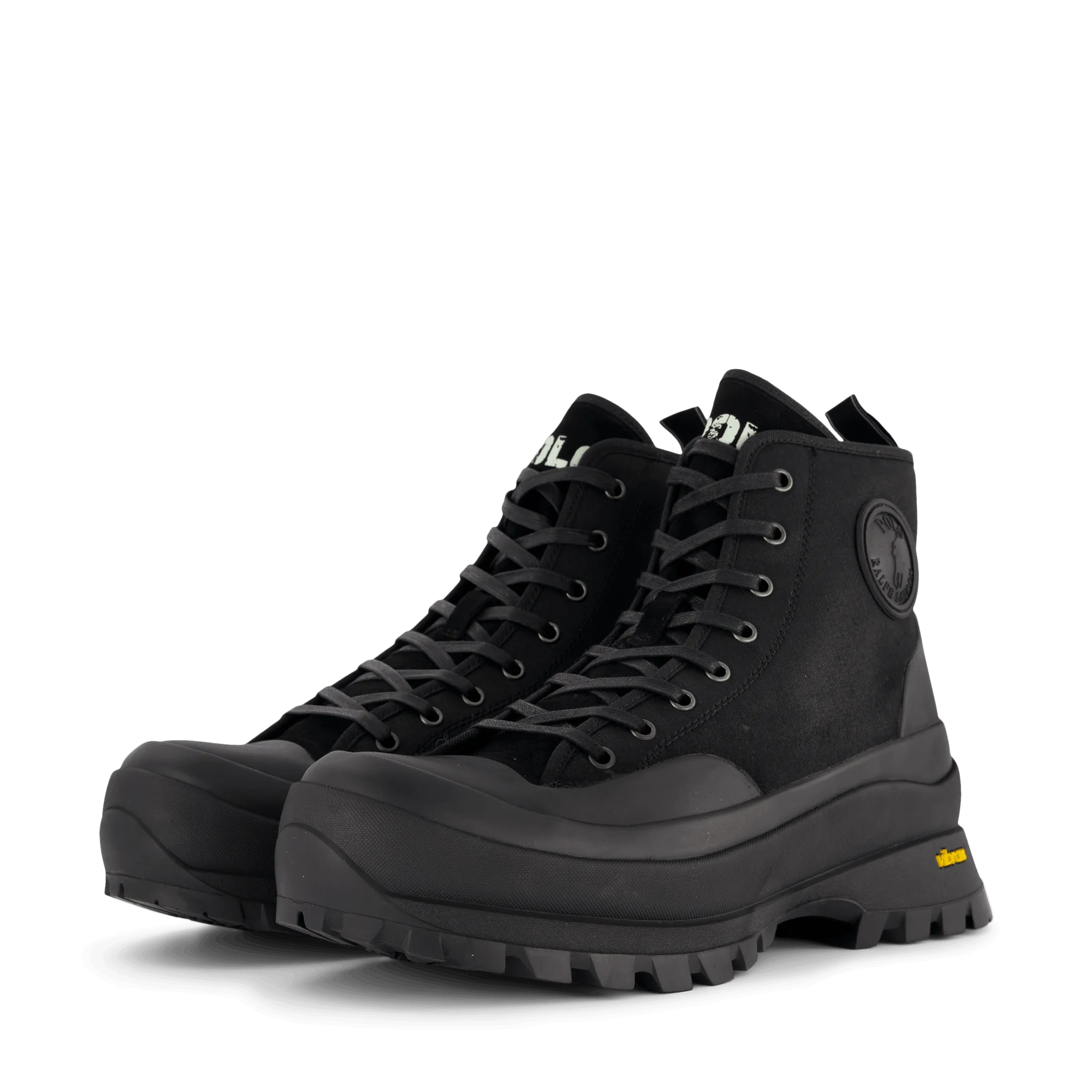 Armin Waxed Twill Trainer Boot Black