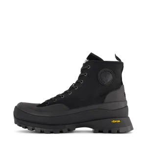 Armin Waxed Twill Trainer Boot Black