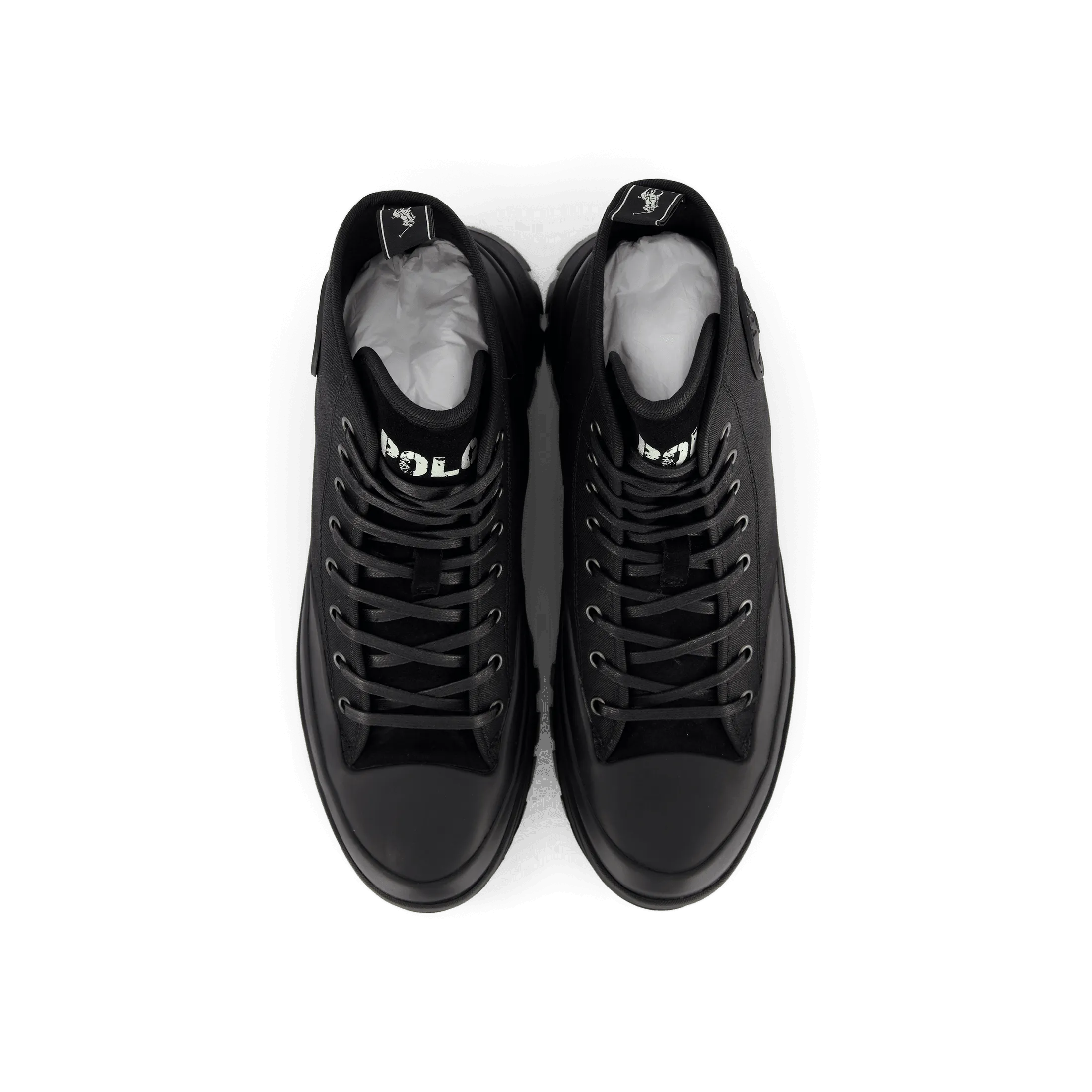 Armin Waxed Twill Trainer Boot Black