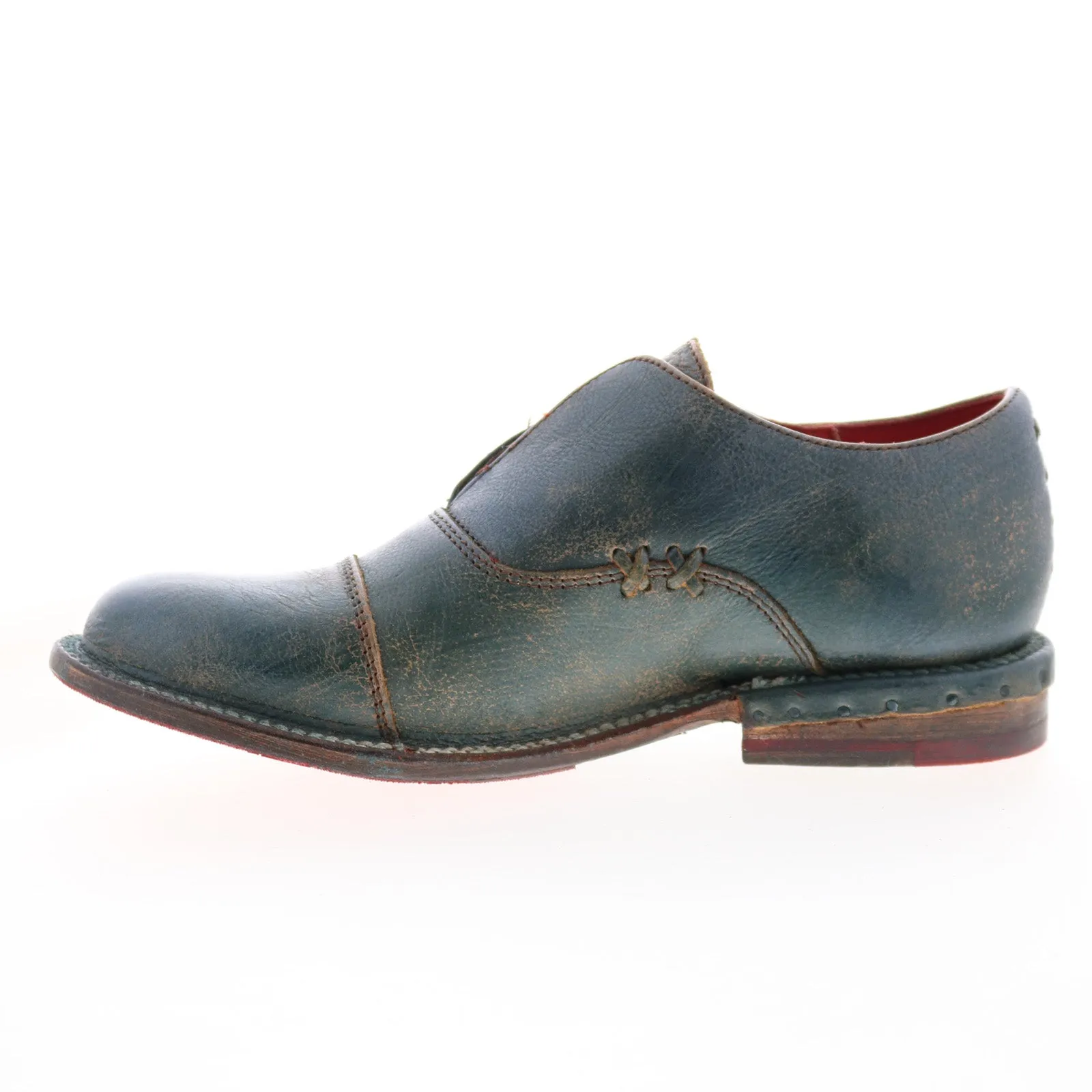 Bed Stu Rose F321135 Womens Green Leather Slip On Loafer Casual Shoes
