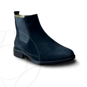 BENJAMIN Premium Suede Chelsea Boots Crafted in Hand Patina Leather