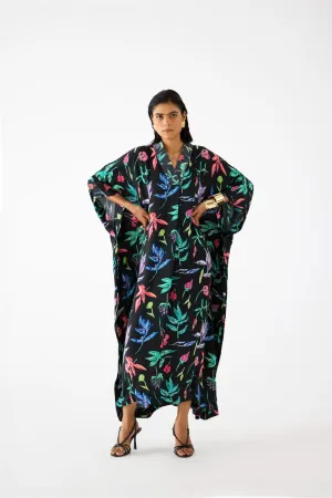 BLACK BOTANICA KAFTAN
