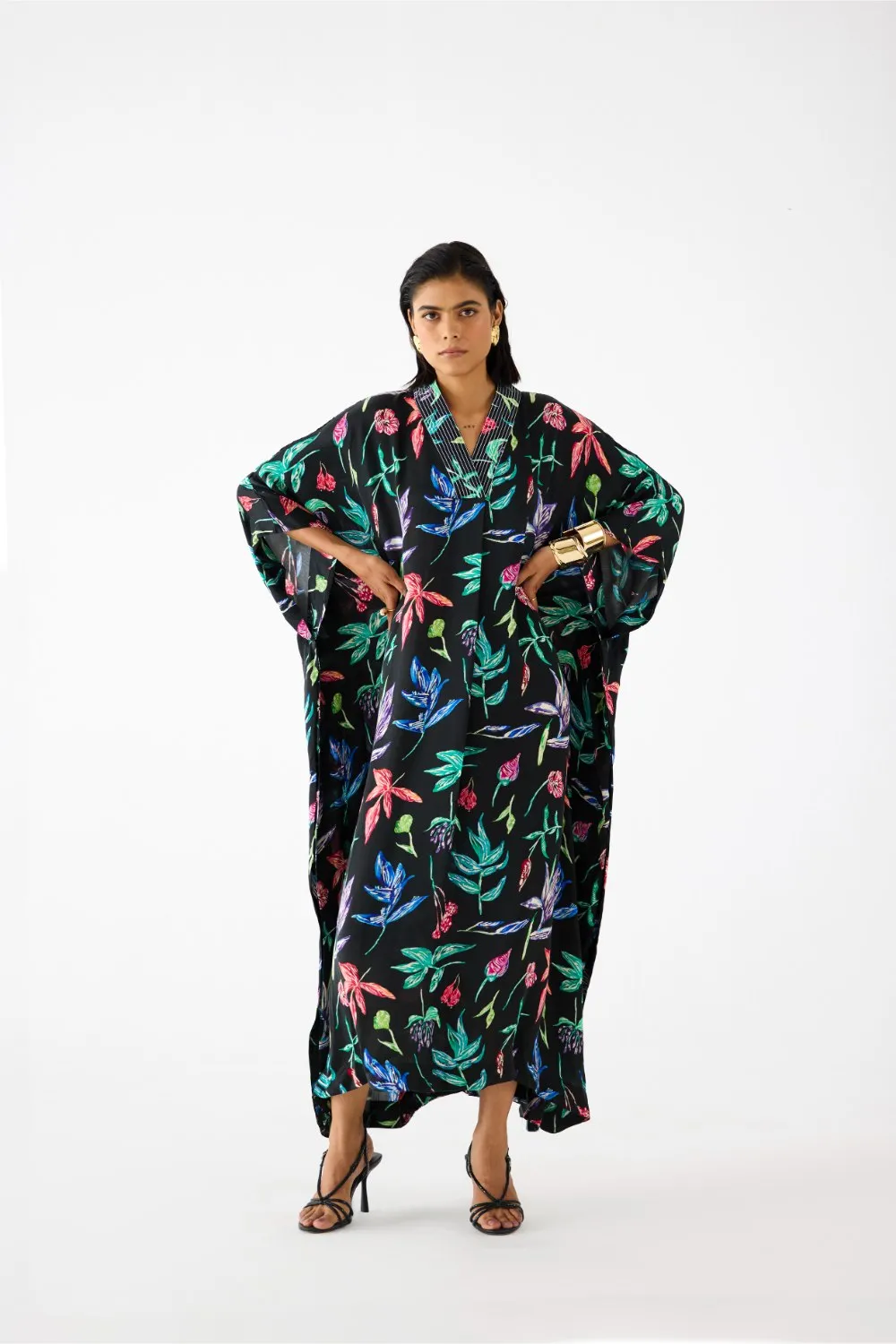 BLACK BOTANICA KAFTAN