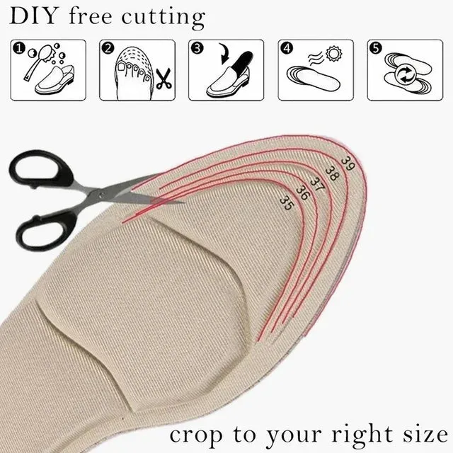 Black High-Heel Fashion Insoles for Women: 1 Pair of Comfortable and Breathable Inserts