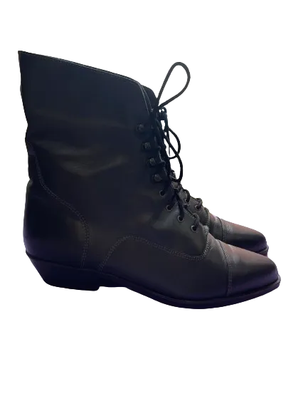 Black Lace Up Ankle Boots