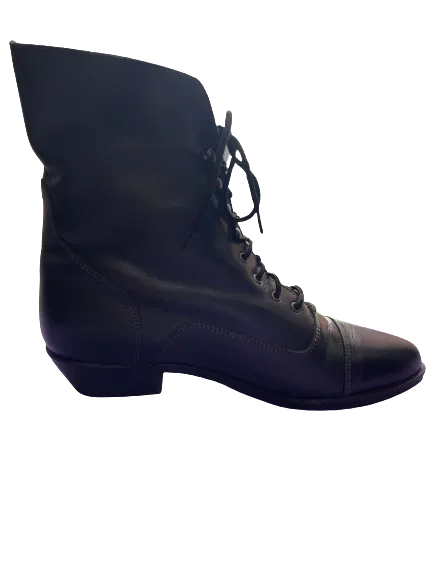 Black Lace Up Ankle Boots