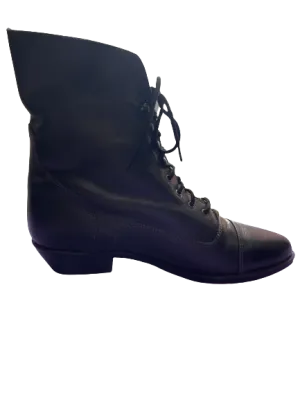 Black Lace Up Ankle Boots