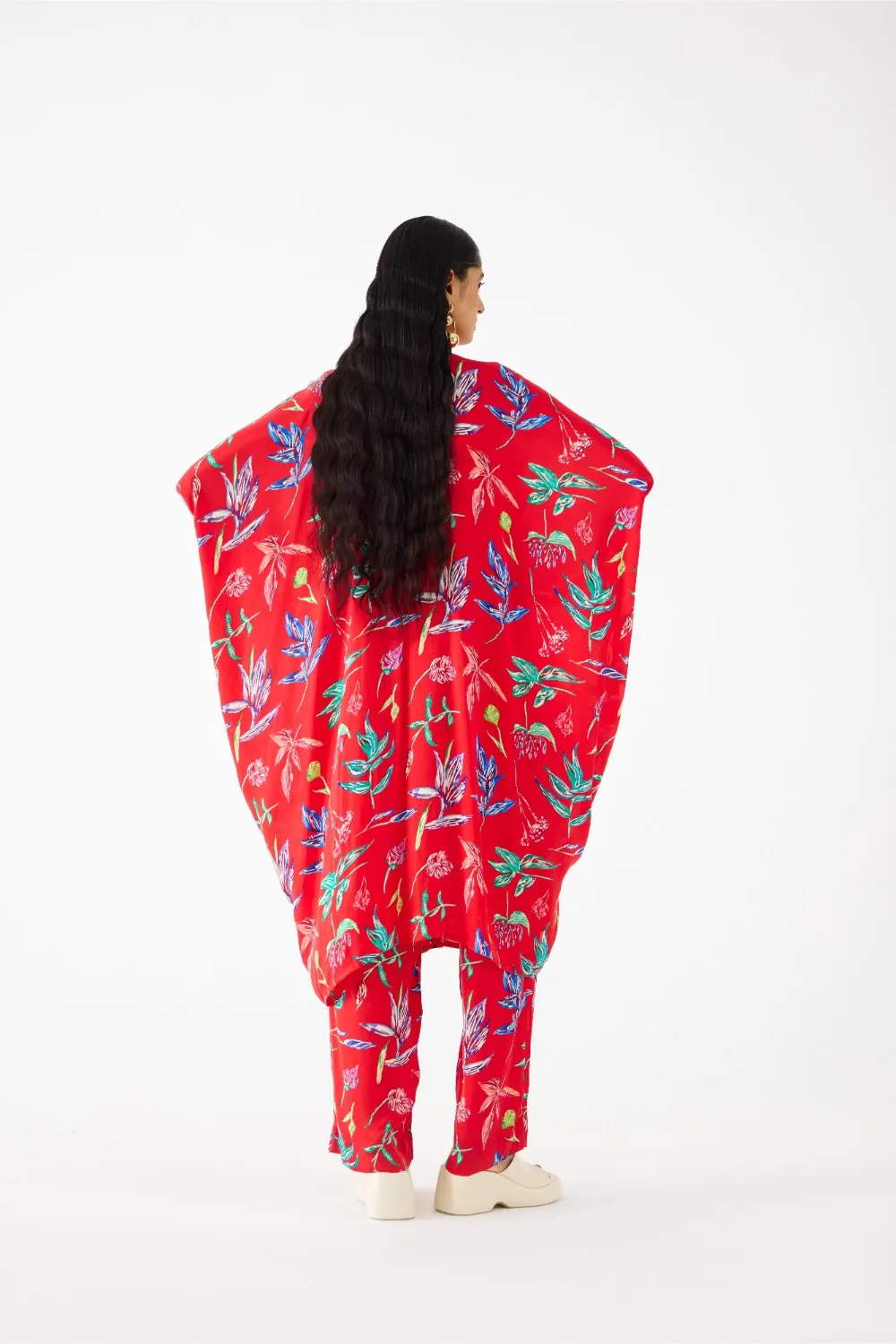 BOTANICA DRAWSTRING KIMONO AND PANTS