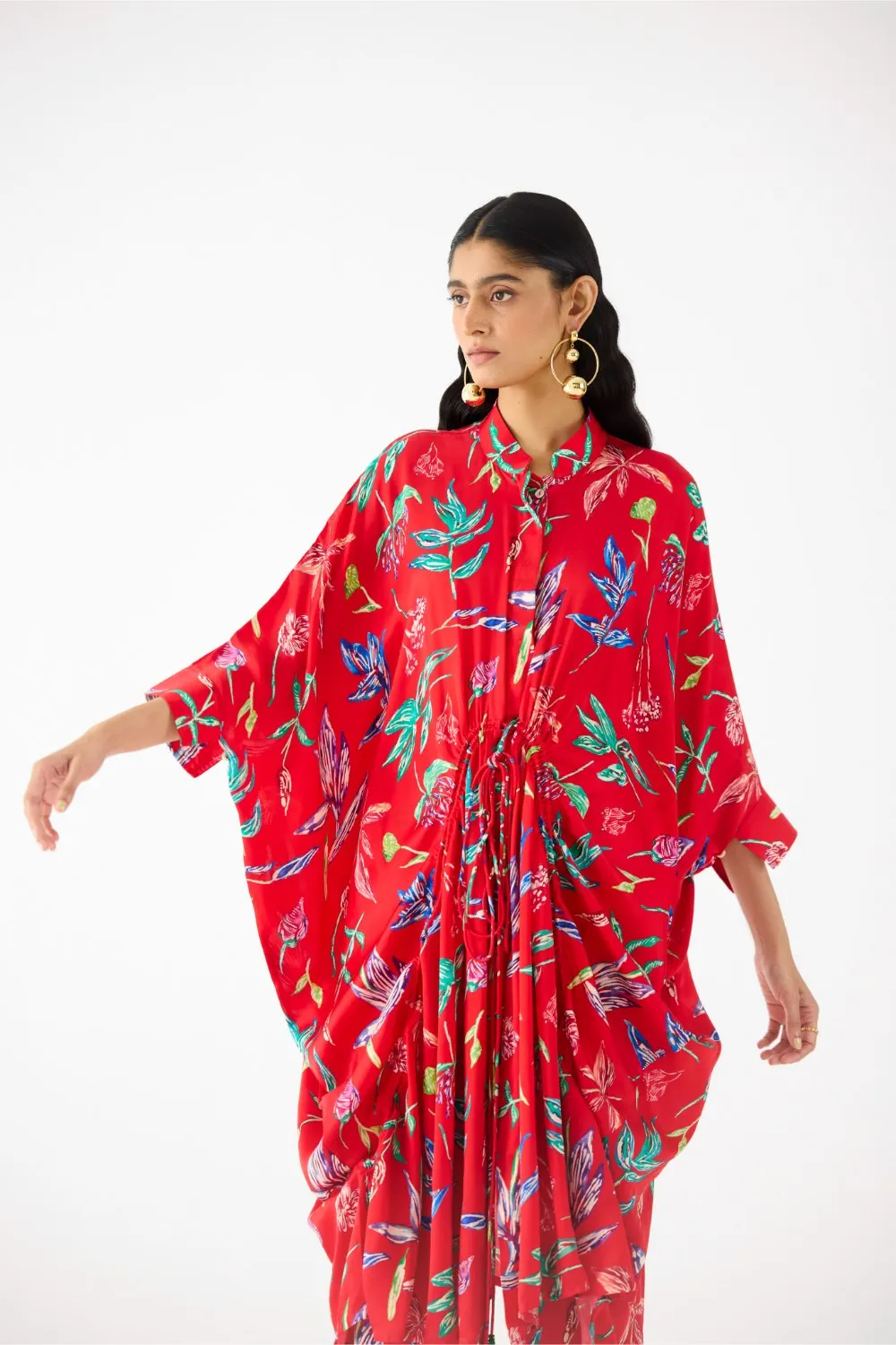 BOTANICA DRAWSTRING KIMONO AND PANTS