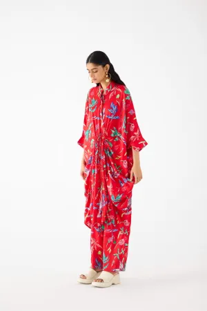 BOTANICA DRAWSTRING KIMONO AND PANTS