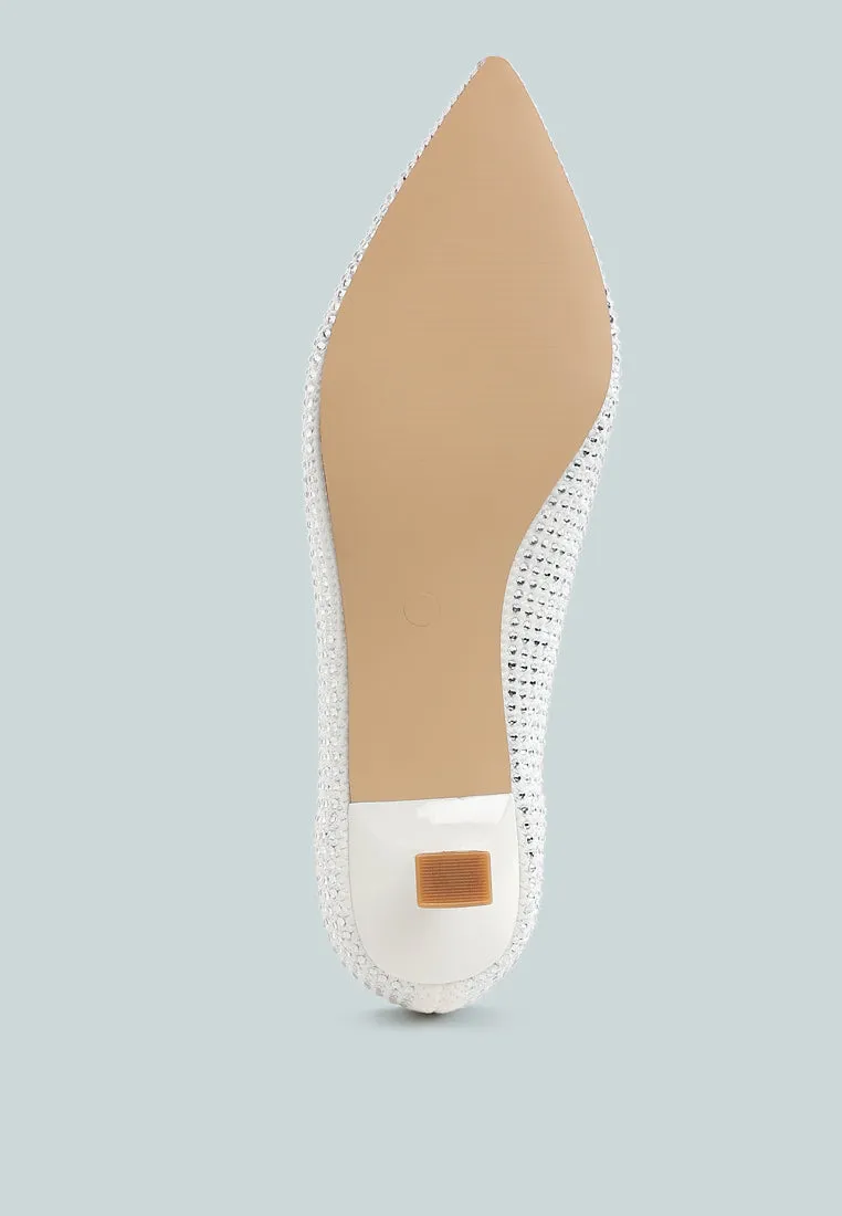 Breathable Flyknit Rhinestone Pumps By RAG