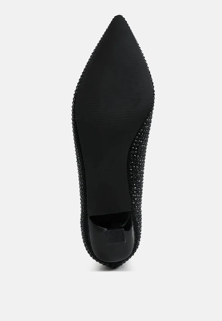 Breathable Flyknit Rhinestone Pumps By RAG