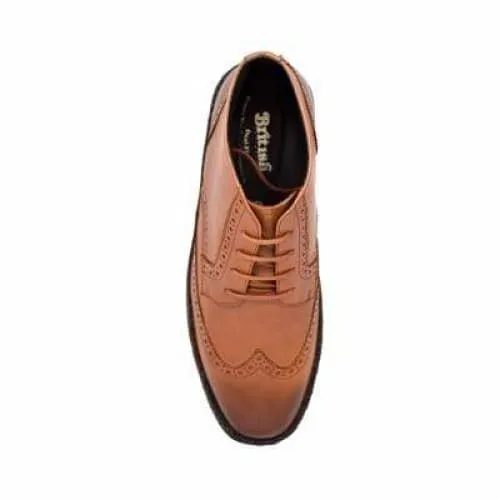 British Walkers Playboy Wingtips Limited Edition Men's Cognac Leather High Top Boots Ankle Boots