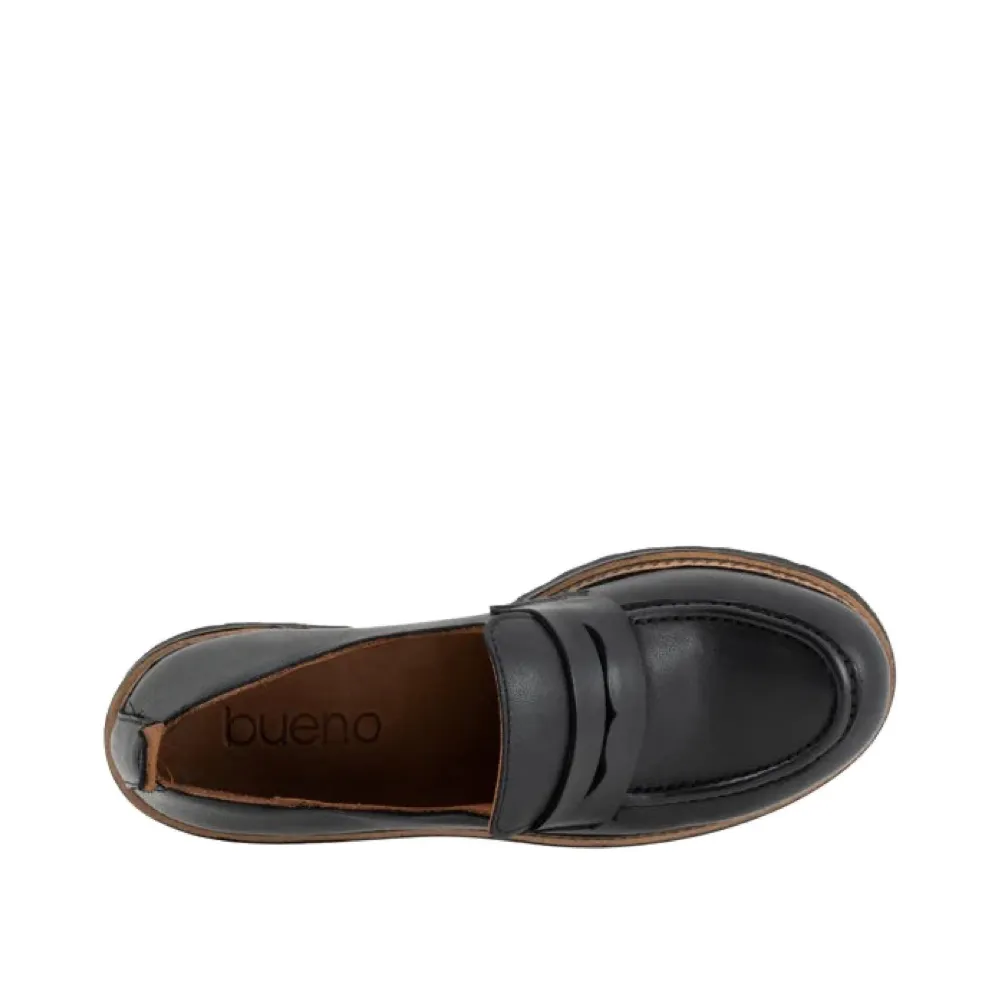 Bueno Women's Annie Leather Loafer (Black)
