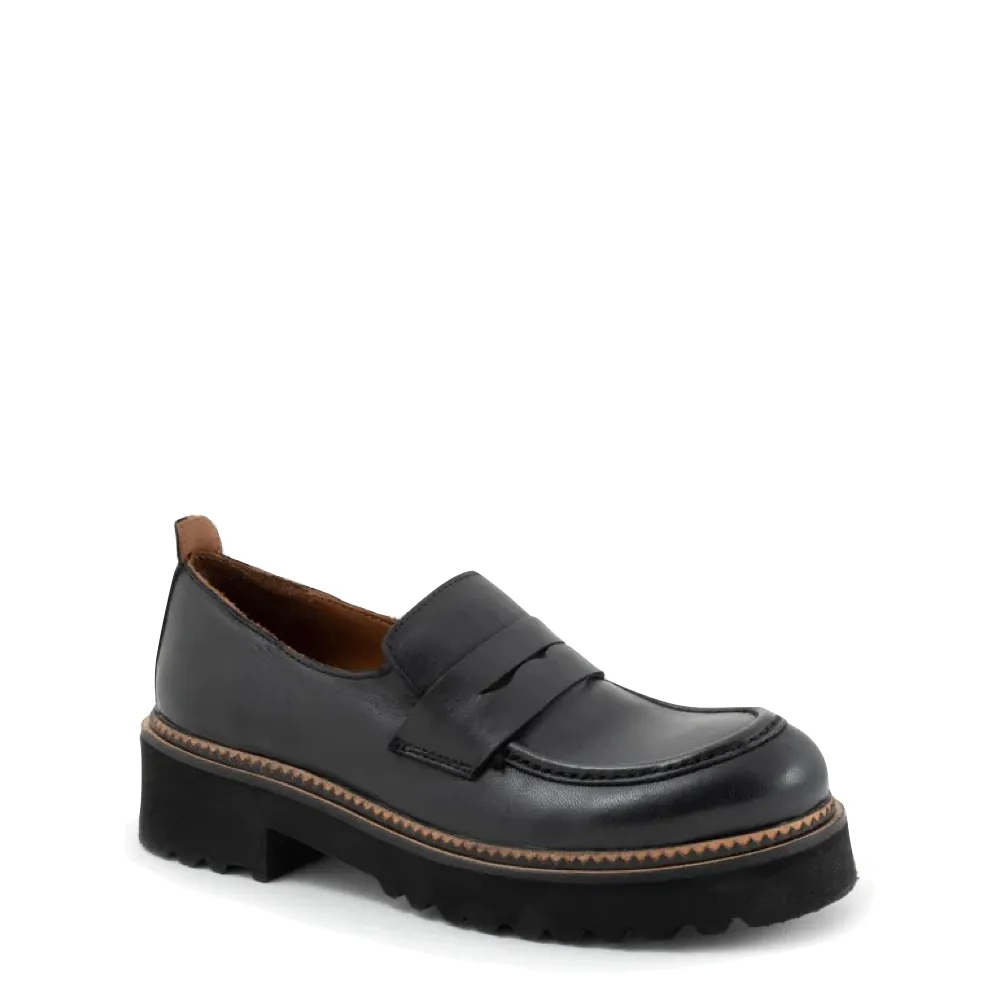 Bueno Women's Annie Leather Loafer (Black)