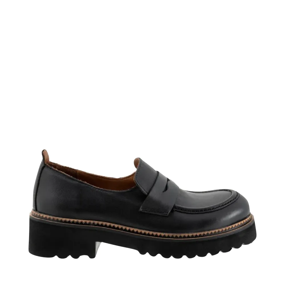 Bueno Women's Annie Leather Loafer (Black)