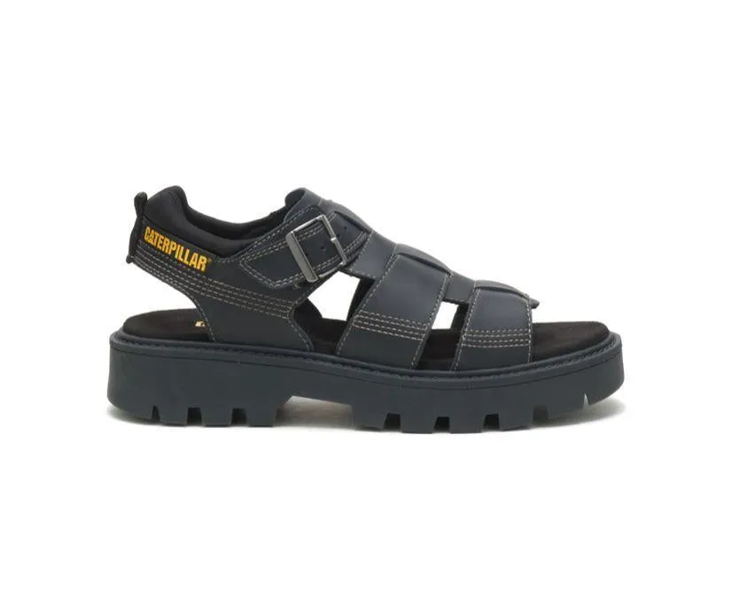 Cat Men's Modern And Smart Rigor Cement Construction And Coated Suede Rugged Sandal (P110618) UK 7-12, Black