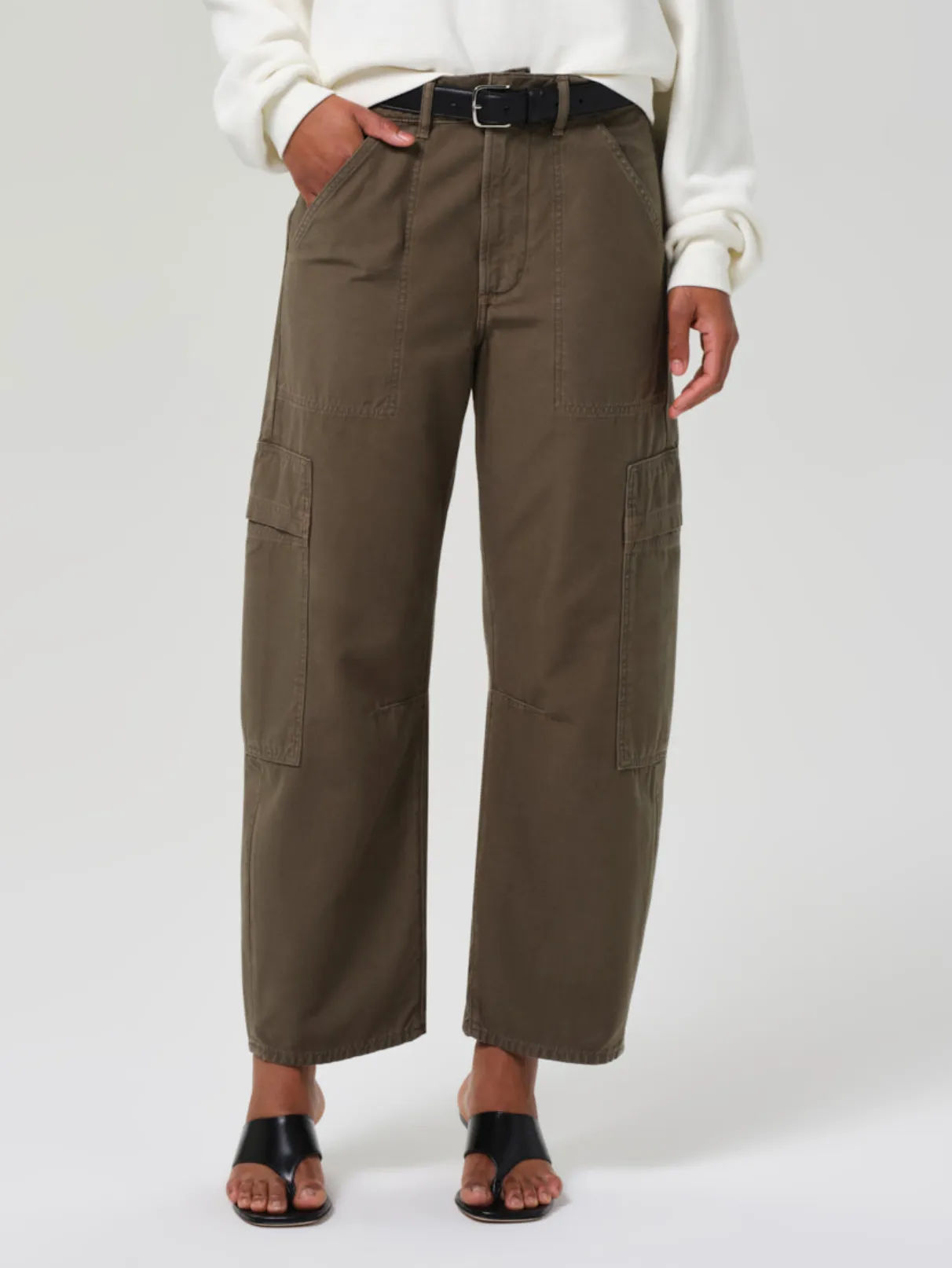 CITIZENS OF HUMANITY MARCELLE LOW SLUNG CARGO SATEEN