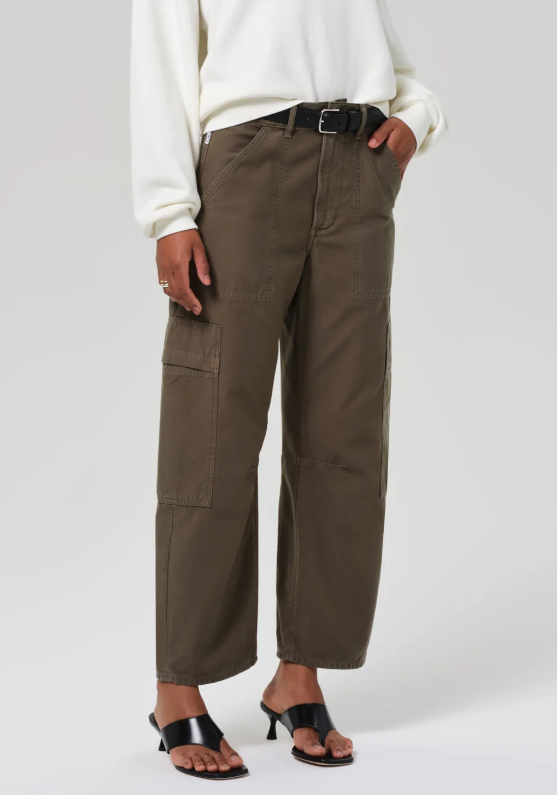 CITIZENS OF HUMANITY MARCELLE LOW SLUNG CARGO SATEEN