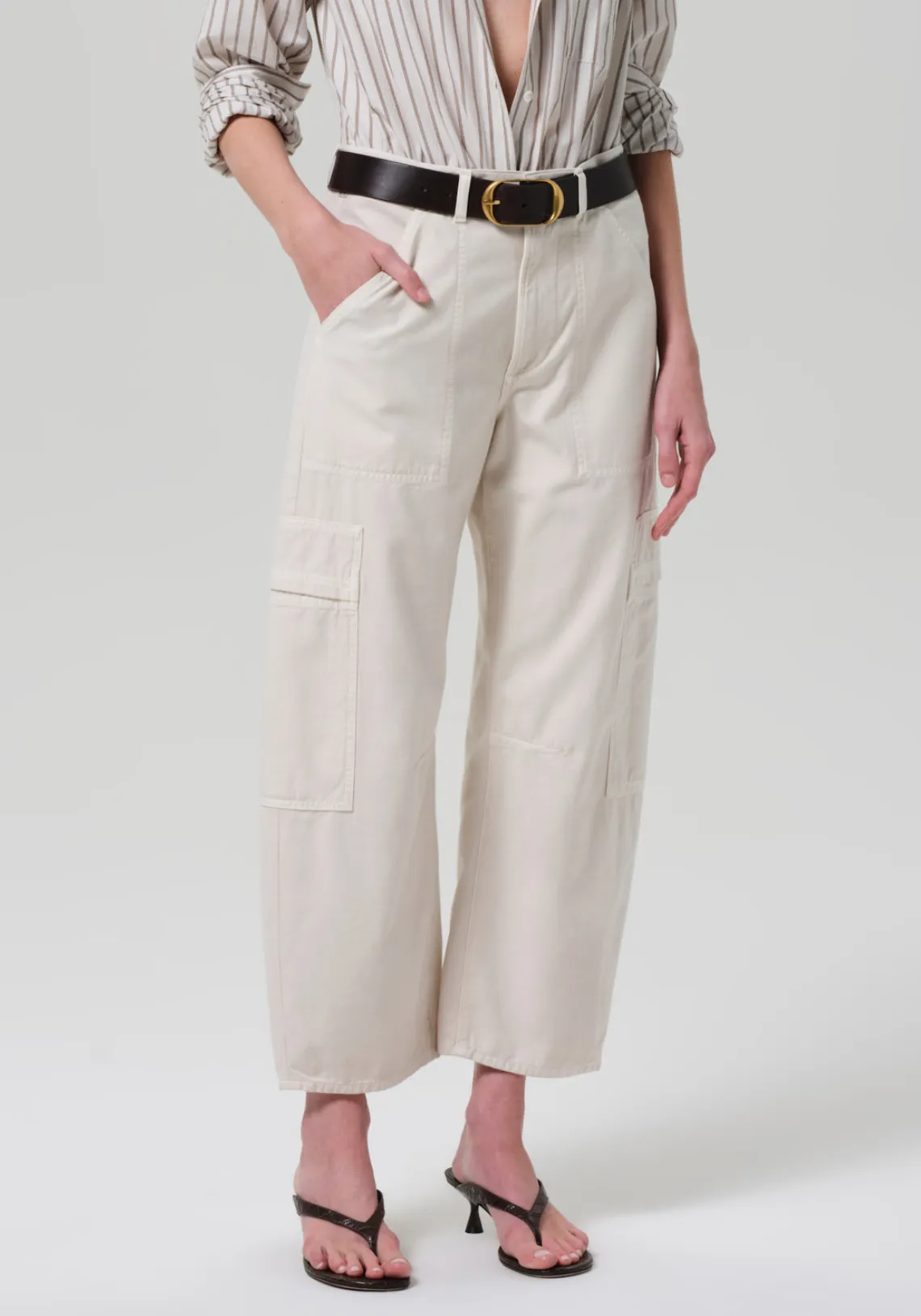 CITIZENS OF HUMANITY MARCELLE LOW SLUNG CARGO SATEEN