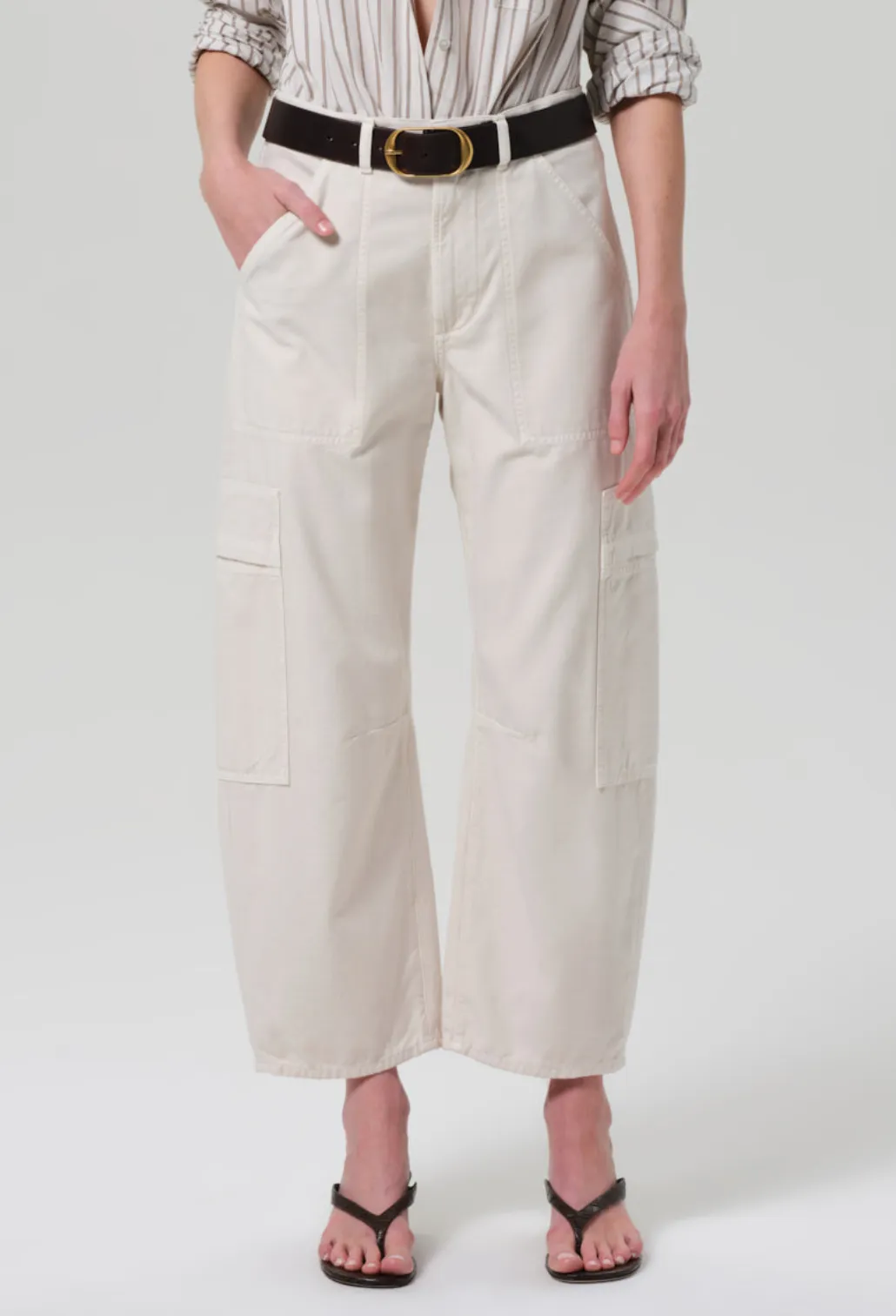 CITIZENS OF HUMANITY MARCELLE LOW SLUNG CARGO SATEEN