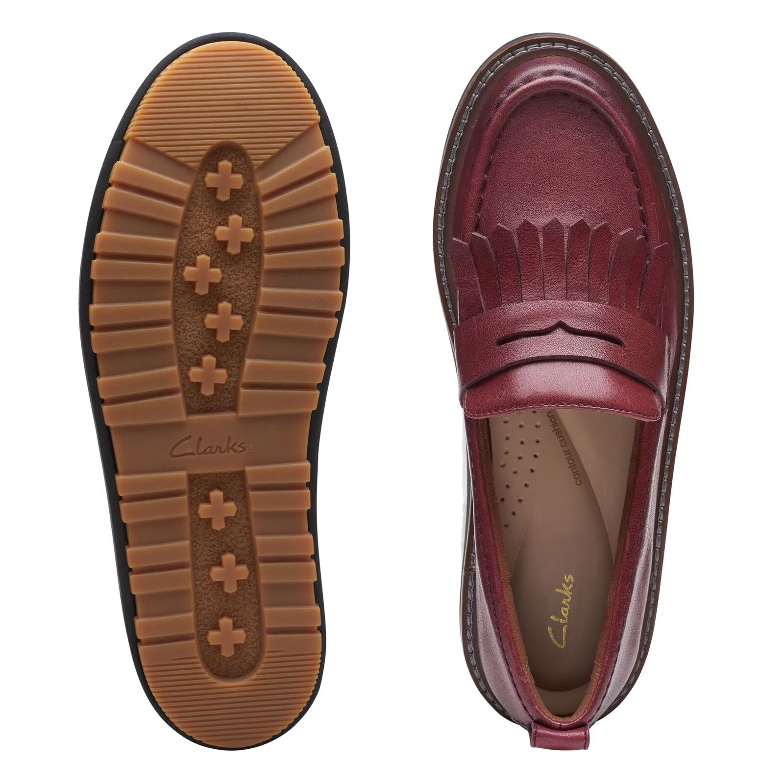 Clarks Women's OriannaW Loafer Red 26174874