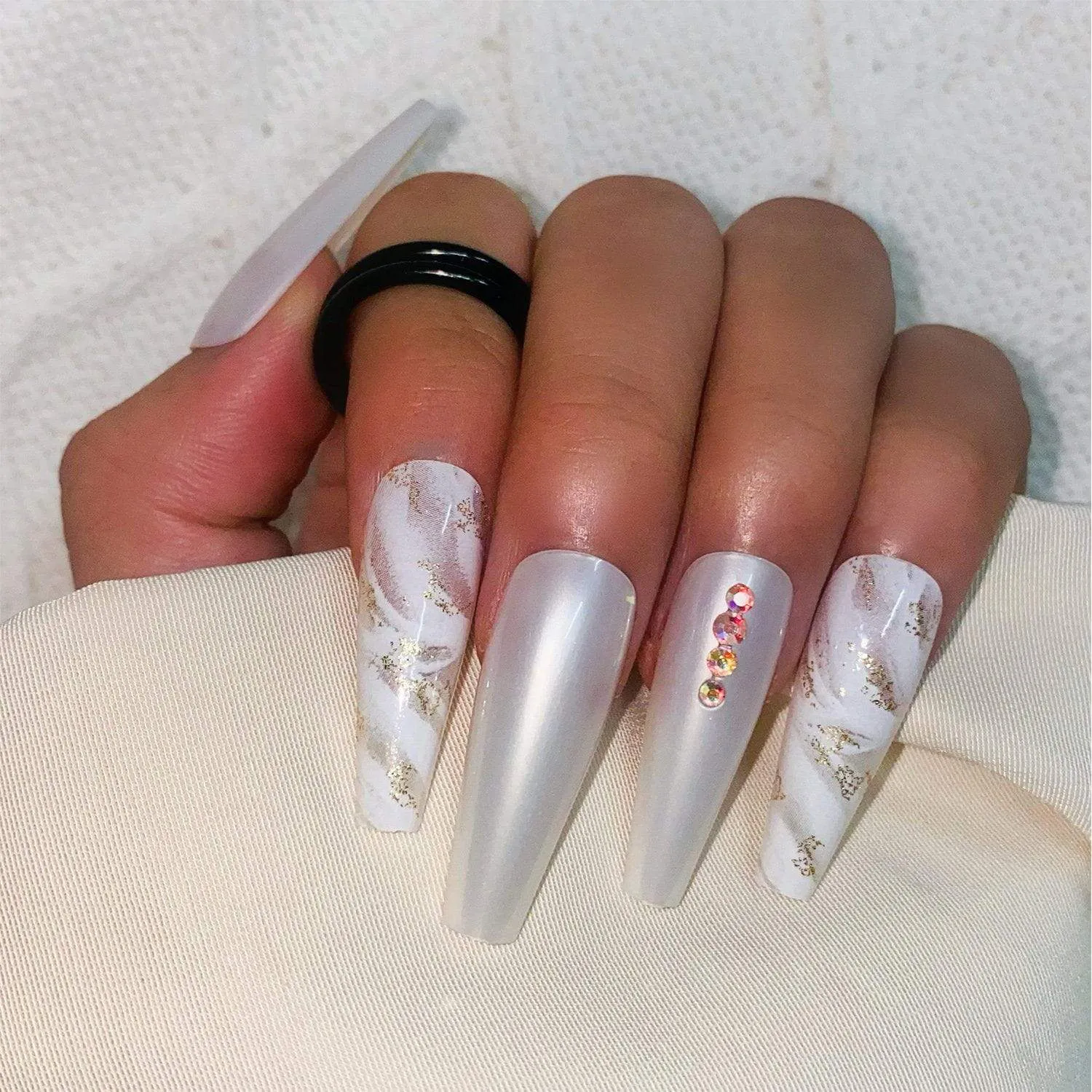 Coffin Pearl White