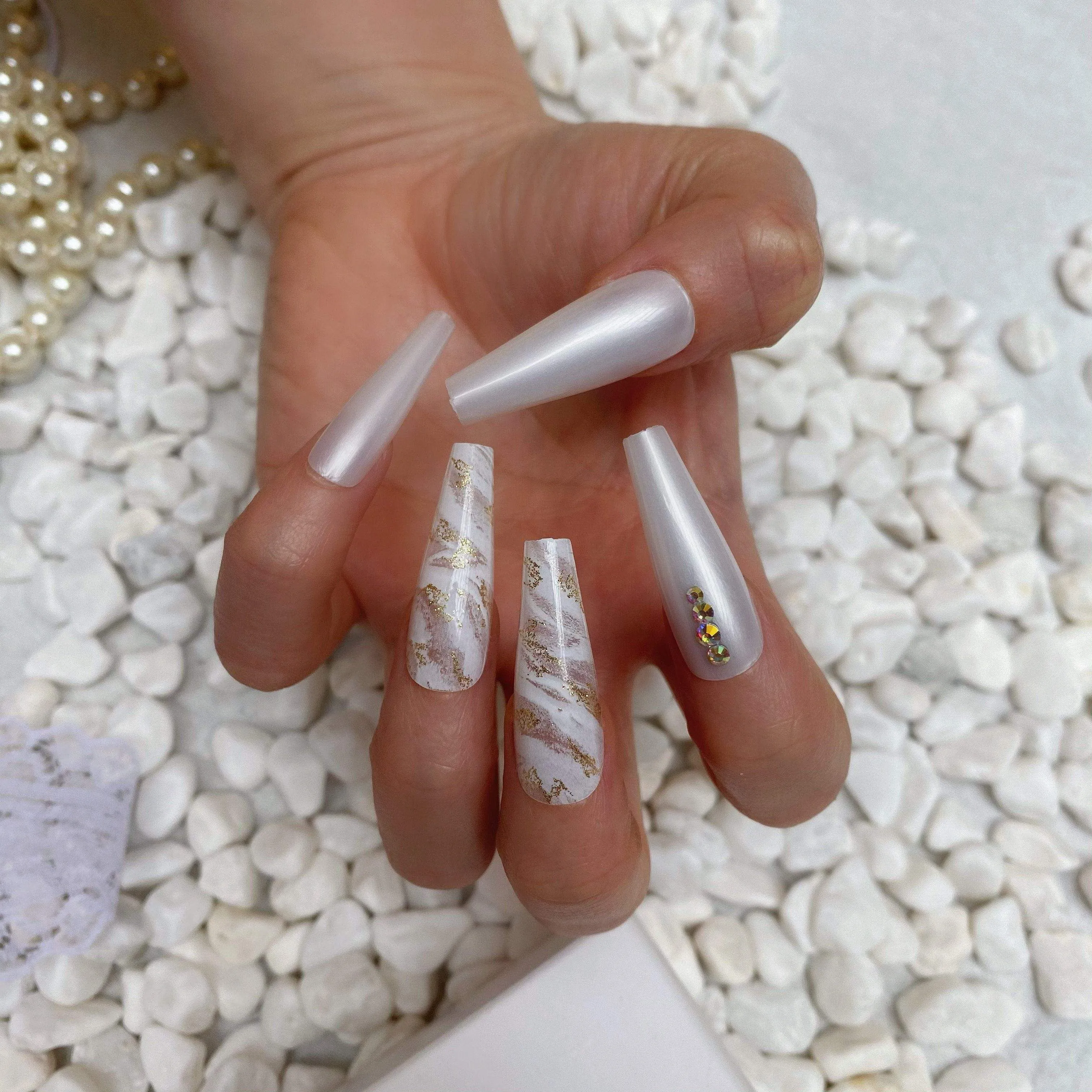Coffin Pearl White