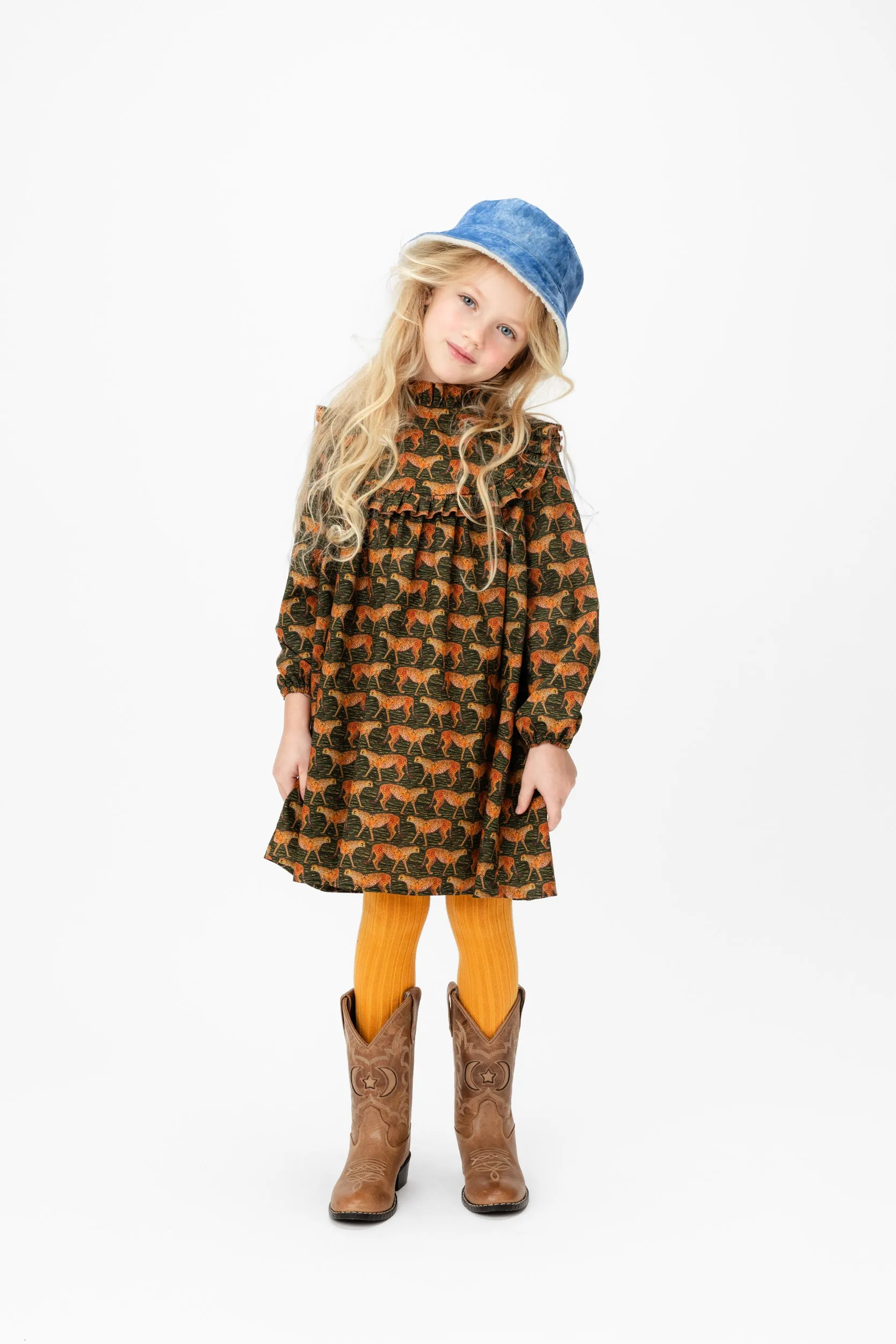 Cotton Dress Meet The Cheetahs, Multicolor