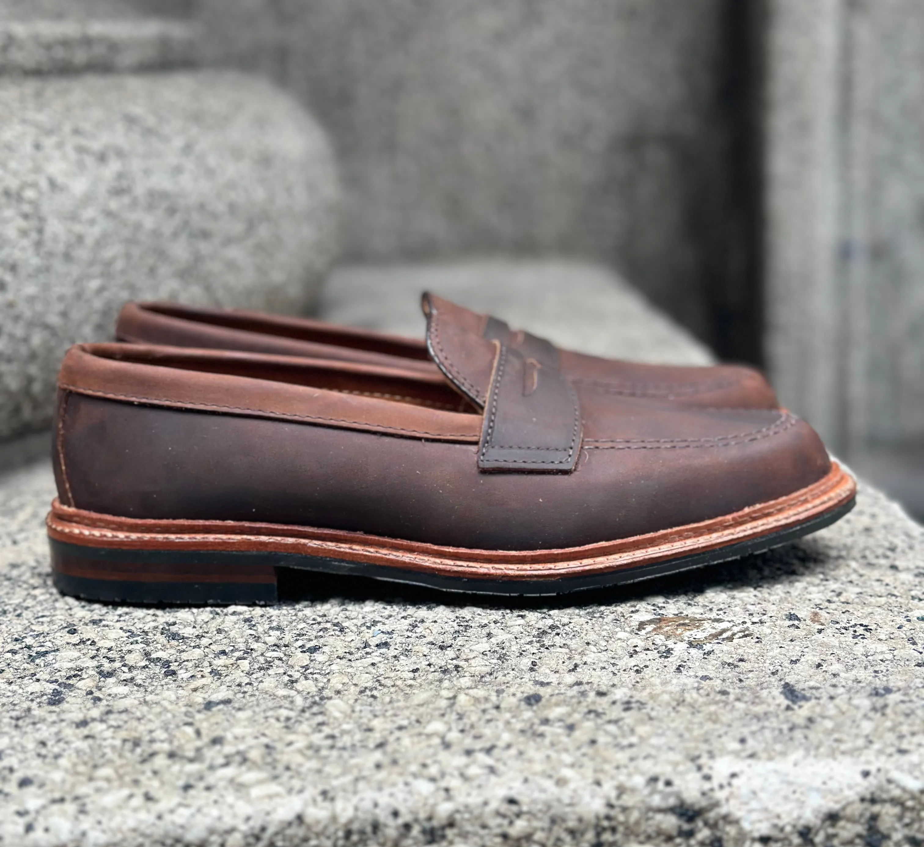 D2216L - Smooth Tobacco Chamois Penny Loafer