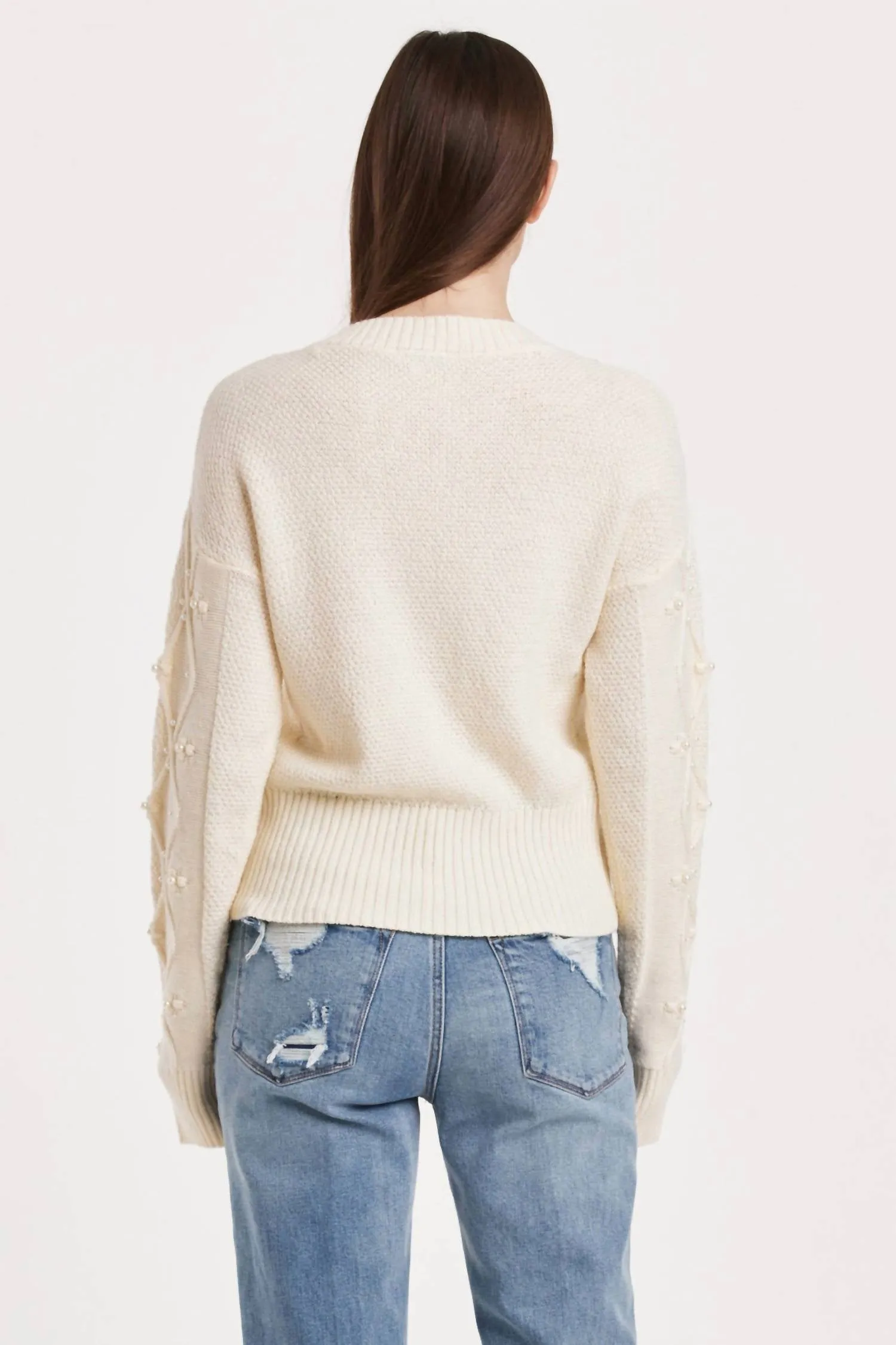 Dania Crewneck Sweater In Vintage Cream