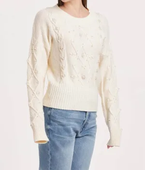 Dania Crewneck Sweater In Vintage Cream