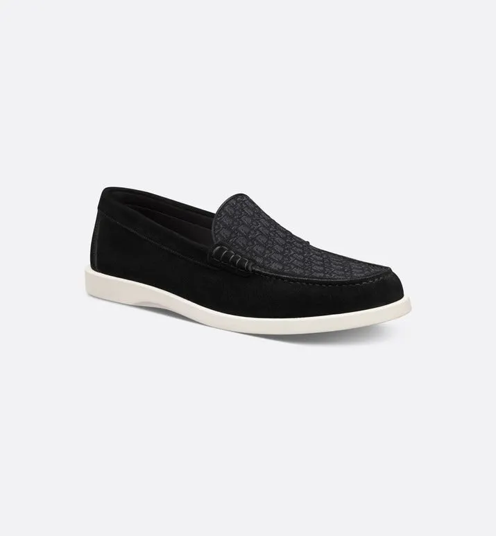 Dior Granville Loafer • Black Suede and Dior Oblique Jacquard