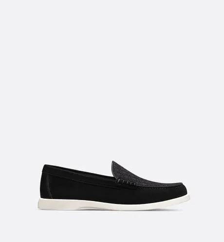 Dior Granville Loafer • Black Suede and Dior Oblique Jacquard