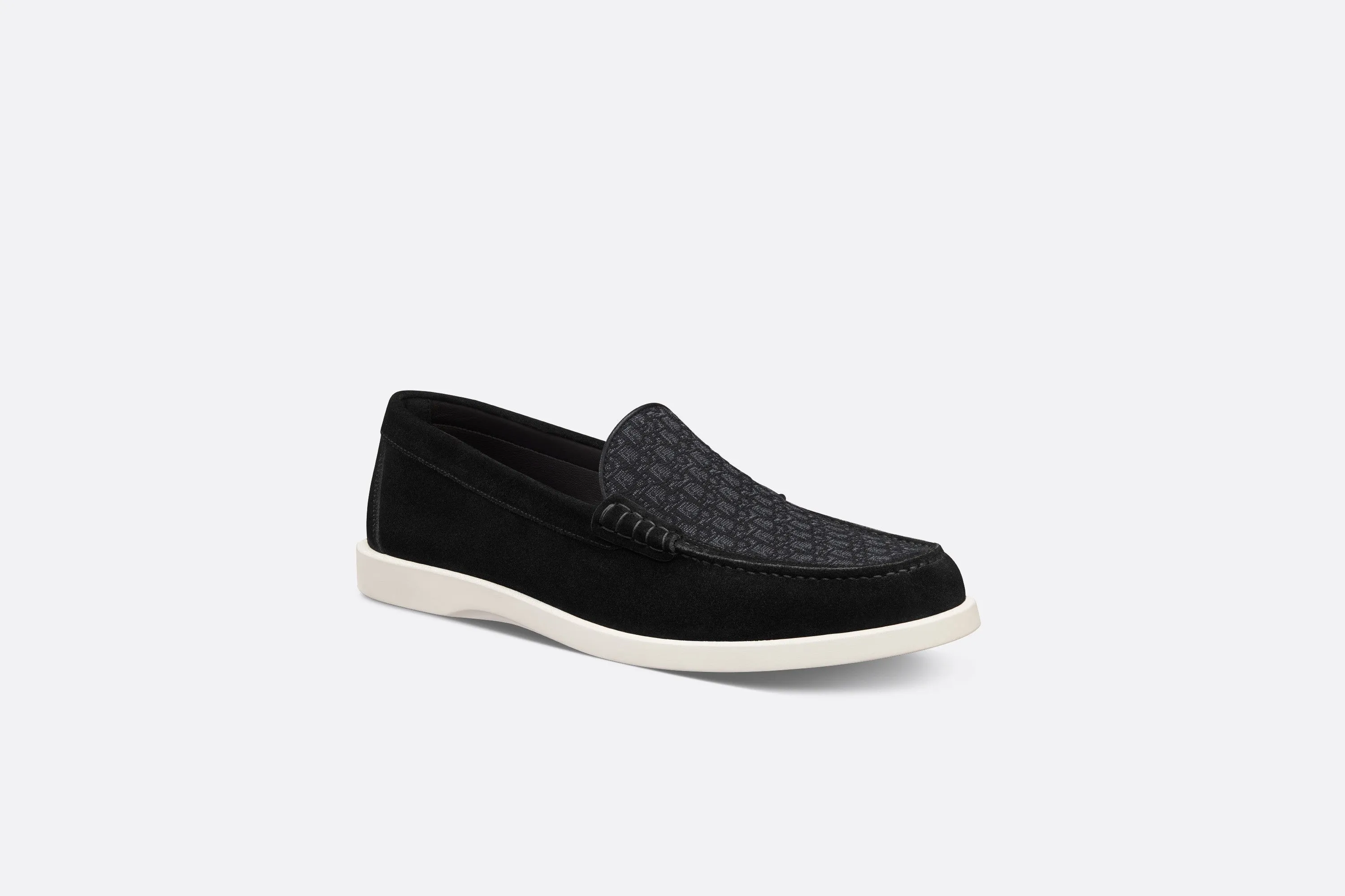 Dior Granville Loafer • Black Suede and Dior Oblique Jacquard