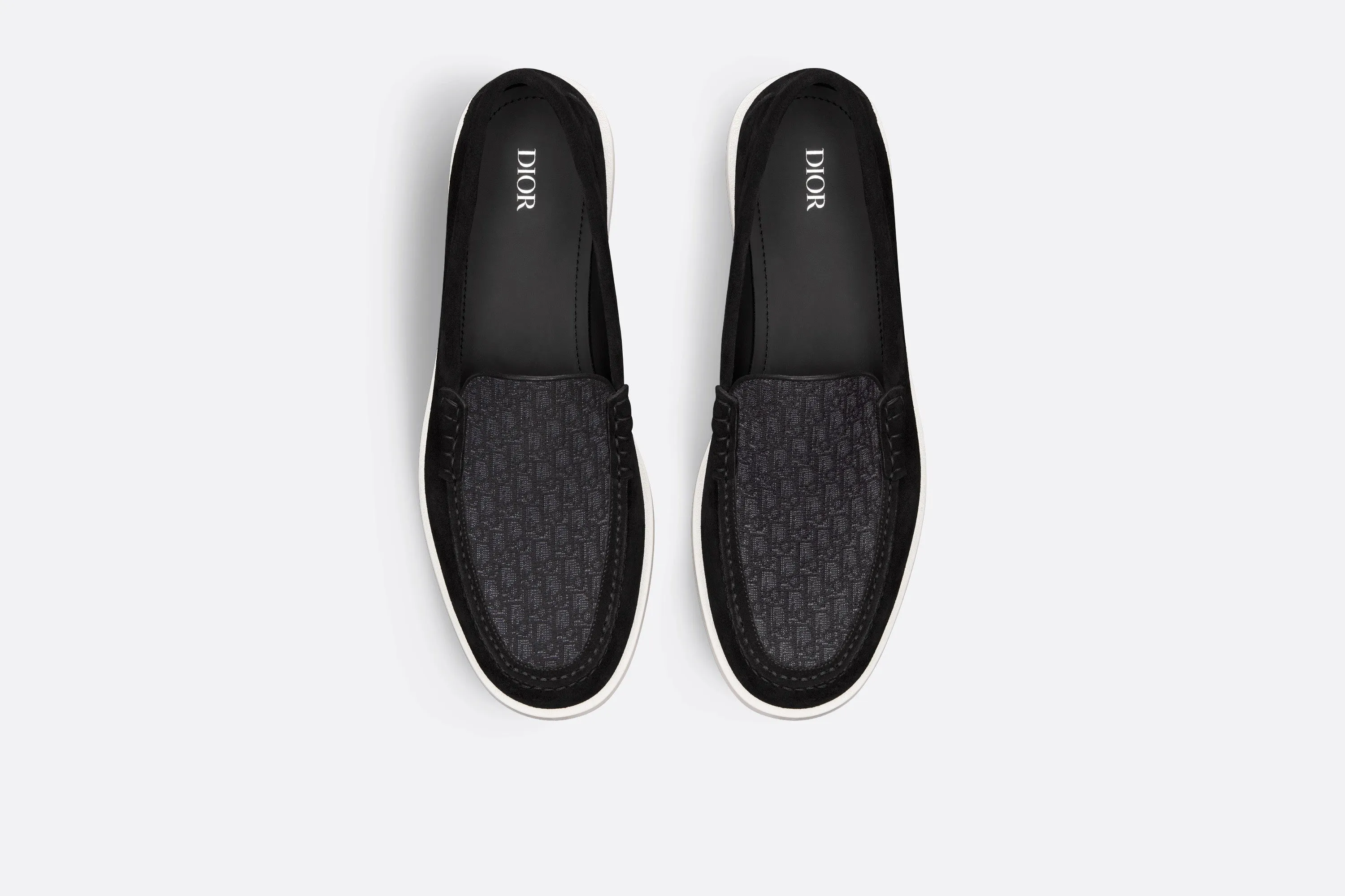 Dior Granville Loafer • Black Suede and Dior Oblique Jacquard
