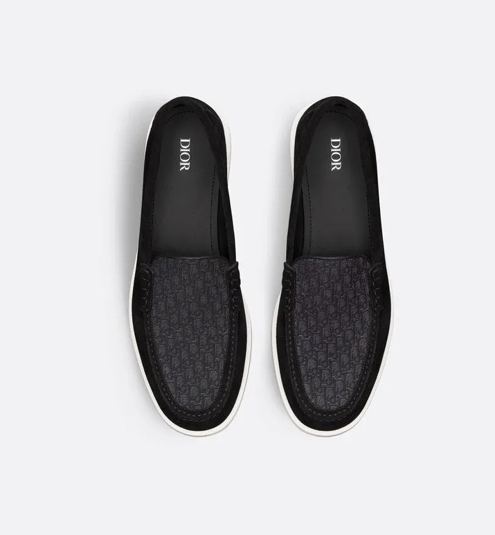 Dior Granville Loafer • Black Suede and Dior Oblique Jacquard