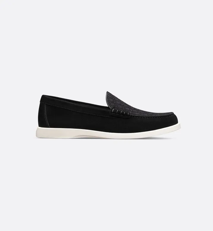 Dior Granville Loafer • Black Suede and Dior Oblique Jacquard