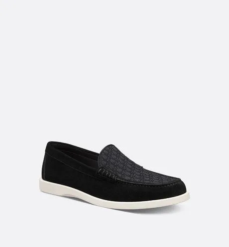 Dior Granville Loafer • Black Suede and Dior Oblique Jacquard