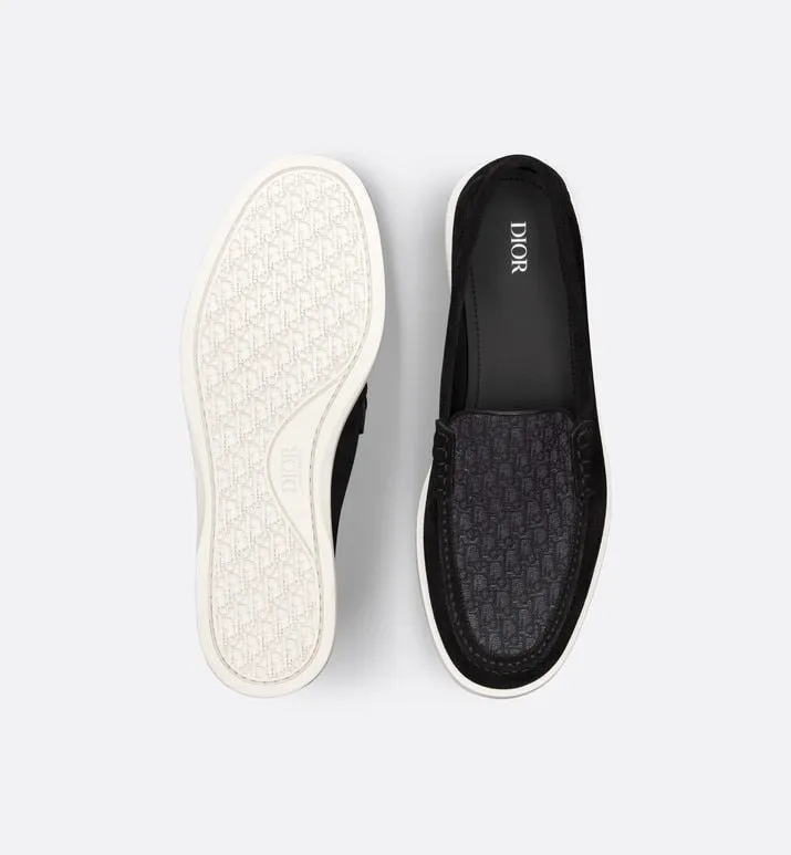 Dior Granville Loafer • Black Suede and Dior Oblique Jacquard