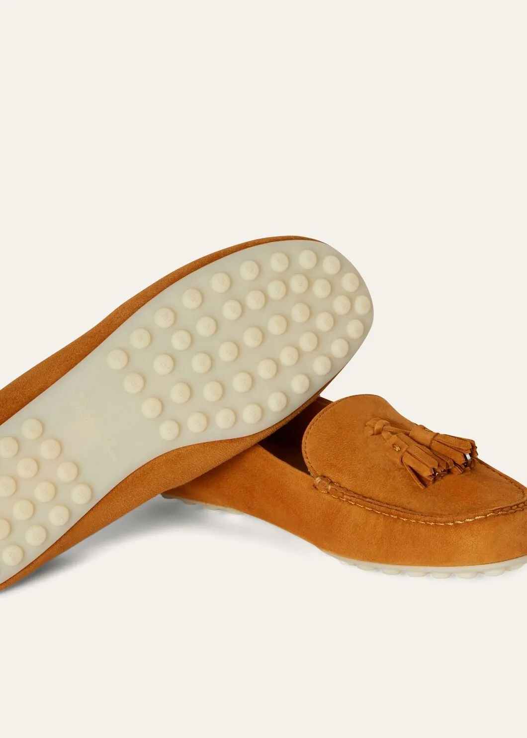 Dot Sole Walk in Orange Suede for Women