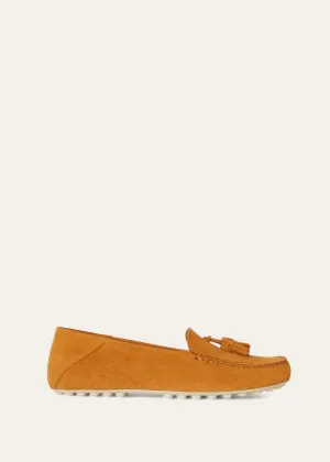 Dot Sole Walk in Orange Suede for Women
